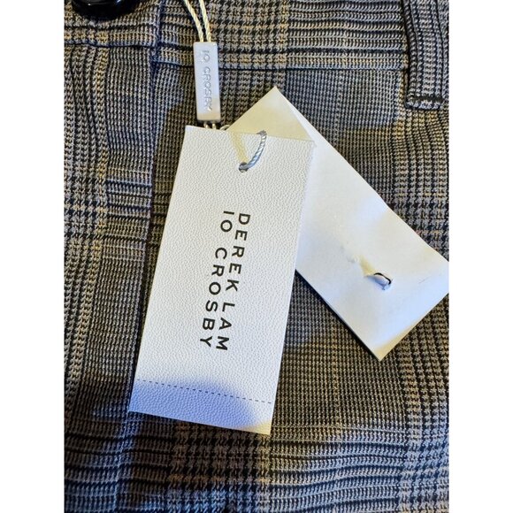 Derek Lam 10 Crosby Womens Gray Plaid Mini Skirt Size 12 Button & Zipper Closure - Picture 6 of 10